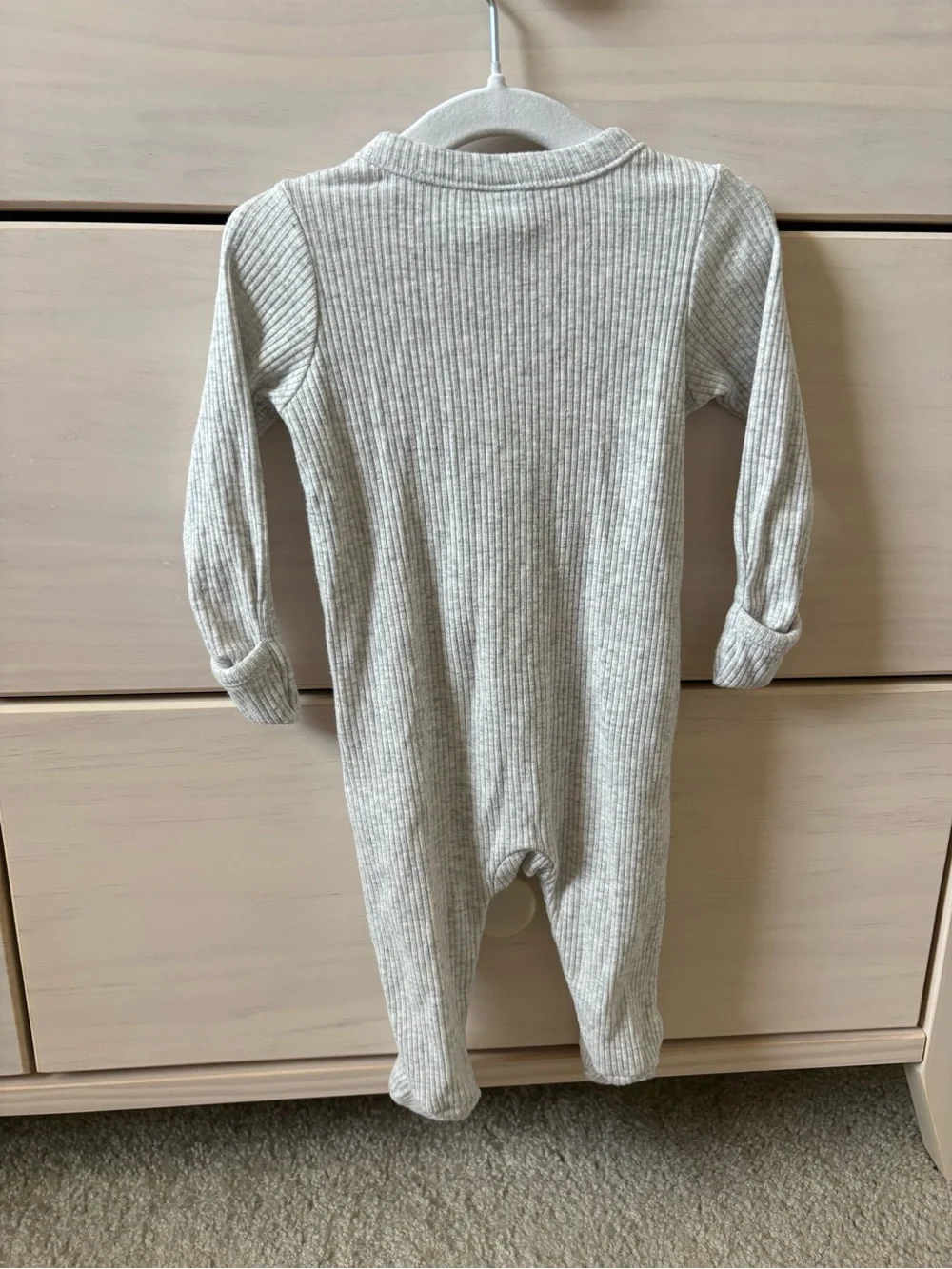 Old Navy Ribbed Footed One-Piece Trio in Yellow, Lavender, Gray
